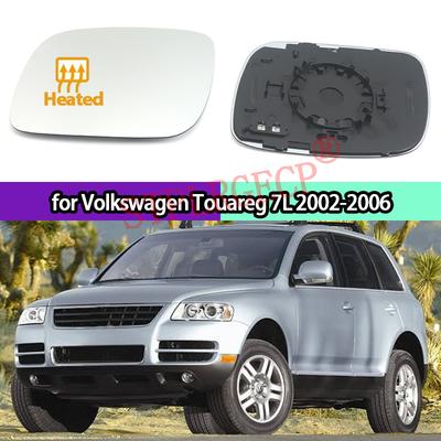 1 PC Door Wing Mirror Glass Heated Left Right Side Rearview Mirror Heating for Volkswagen VW Touareg 7L Pre-facelift 2002-2006