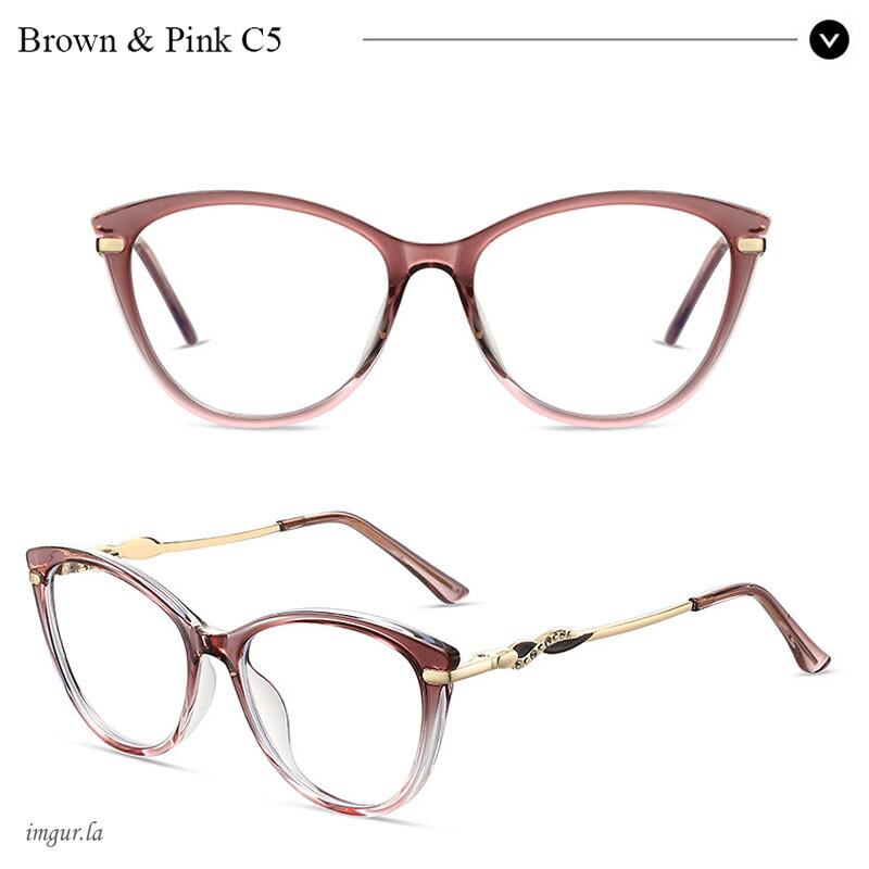 Women's Blue Light Blocking Glasses +2.25 TR90+Metal Frame