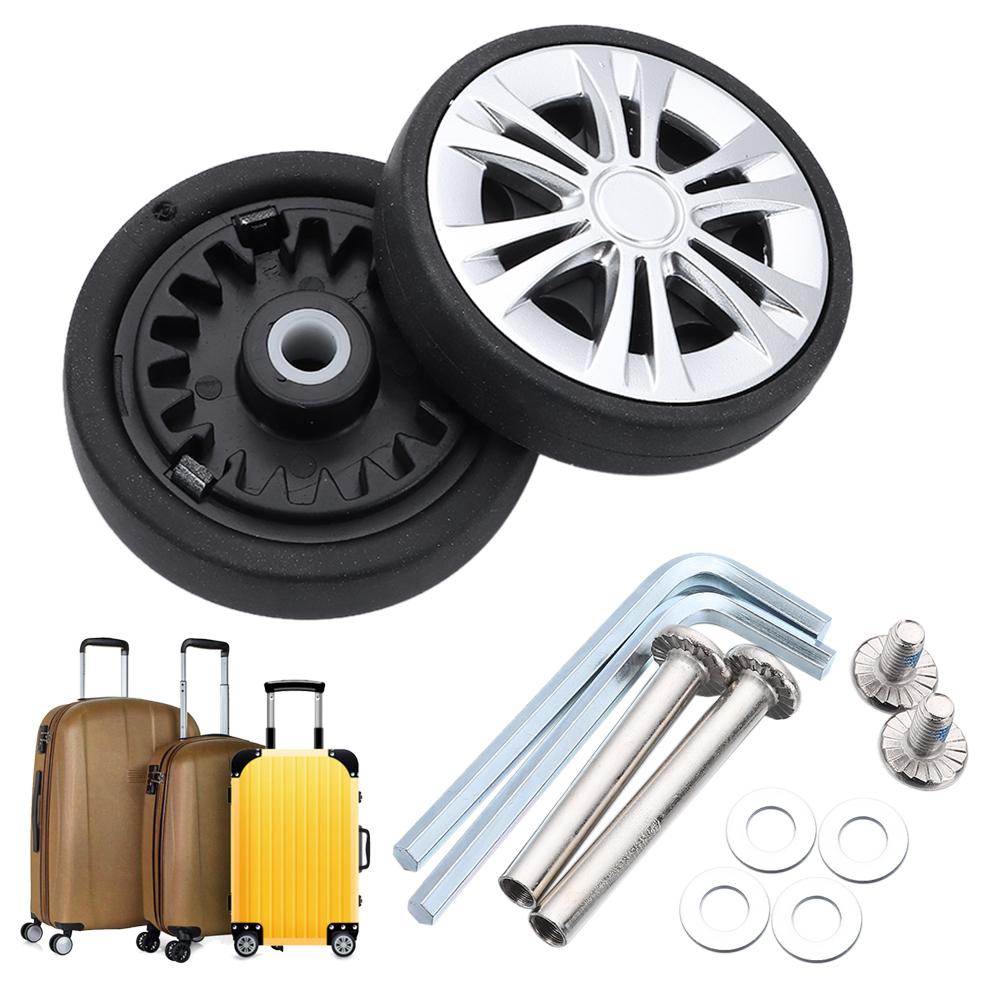 Portable Replacement Suitcase Wheels Silent with Screw Travel Luggage Wheels Wear-resistant Replace Wheels Luggage Accessories