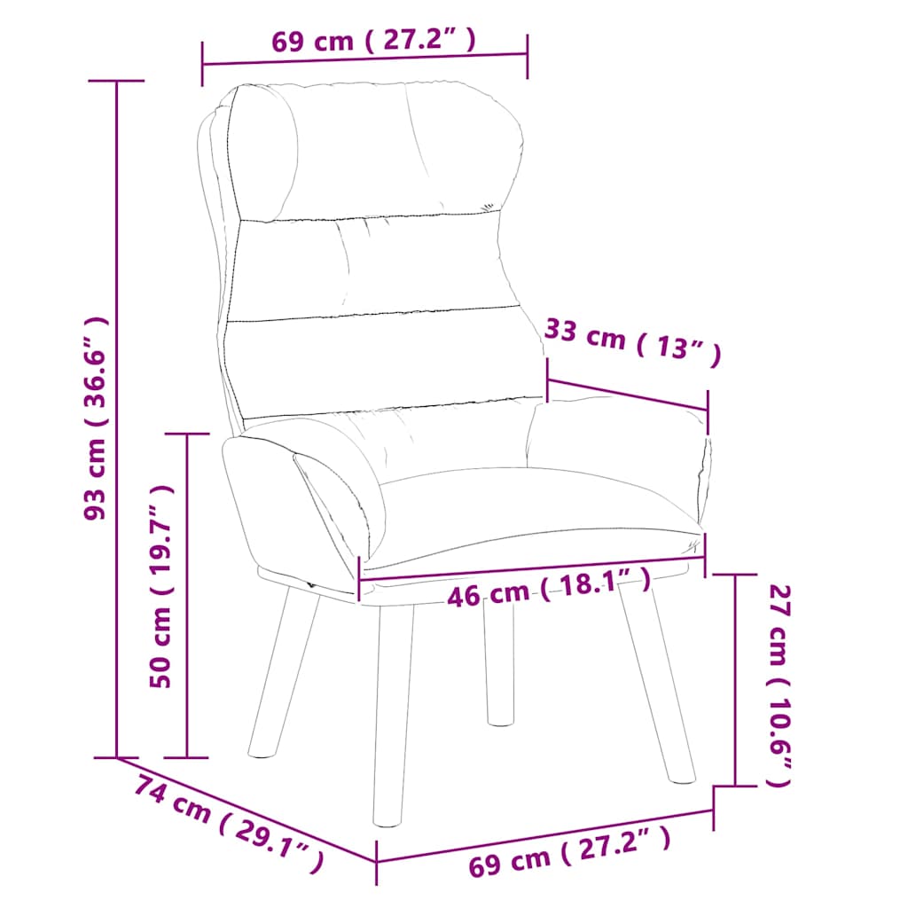 Armchair Dark Grey 69 x 74 x 93 cm Sherpa Fabric