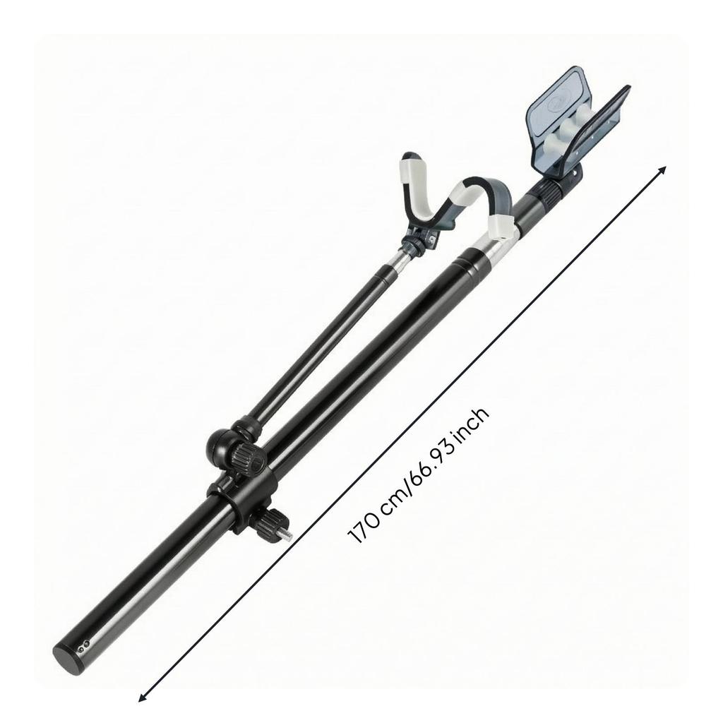 Stainless Steel Fishing Rod Holder with Silicone Head Luminous Telescoping