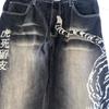 STREETRICH Fashion New Oversized Pattern Printing Baggy Jeans Men Y2K Street Vintage Rock Casual Straight High Waist Wide Leg Trousers
