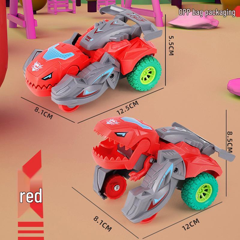 Children's Educational Dinosaur Transforming Car Toy - Inertia Model for Boys