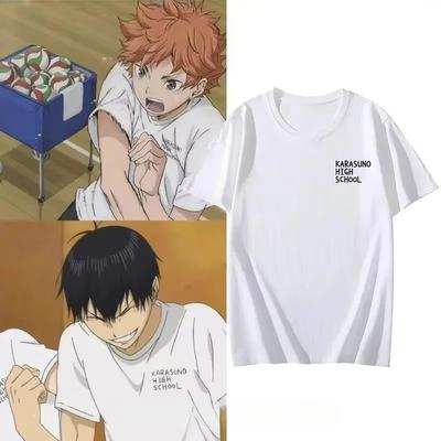 T-shirt Homme Haikyuu Été 2025 Manches Courtes T-shirt Femme Shoyo Hinata Anime Japonais Vêtements de Volleyball Impression Anime Hauts Décontractés