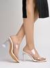 Shoetopia Stylish Trasparent Detailed Block Heels For Women & Girls