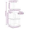VidaXL Cat Tree with Sisal Scratching Posts Light Grey 132 Cm 171727