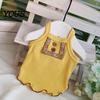 Thin Fabric Dog Tee Ribbed Sleeveless T-Shirt, Breathable Girl Vest Shirt, Summer Puppy Outfit for Small Dogs Bichon Frise Schnauzer Soft
