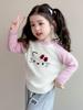 2025 Mädchen Fleece-gefütterter Einteiler als Basisschicht für Herbst/Winter - Verdicktes T-Shirt für Babys