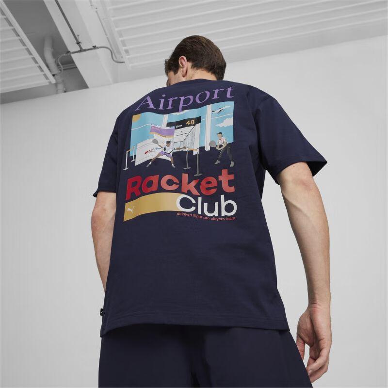 Puma Fashionable Comfortable Versatile Short Sleeve T-Shirt Men Tops Dark-Blue 624048-16