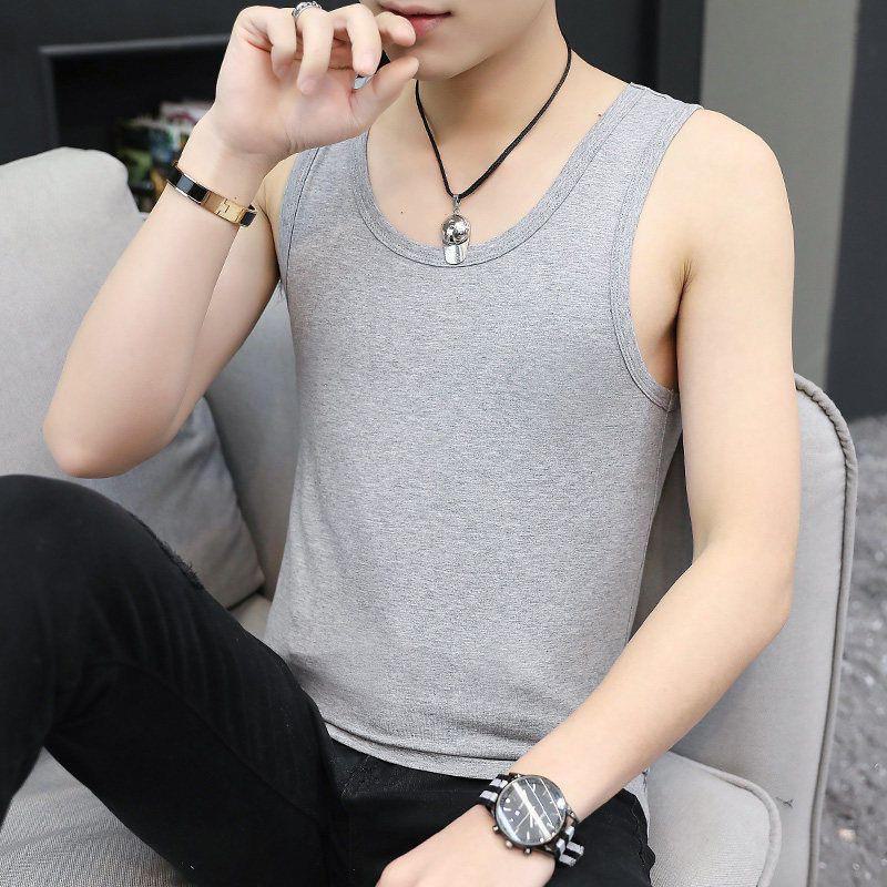 

Мужской утепленный жилет Plus Velvet - однотонный, круглый вырез, облегающее нижнее белье, золотистый бархат, осень/зима 2XL светло-серый