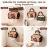 Universal Hanging Toilet Paper Holder Dust-proof Canvas Tissue Holder Cute Bear Reusable Napkin Dispenser for Car Use