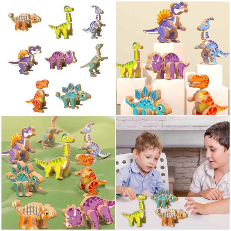 Magnetic Dinosaur Construction Toy For Children 4-8 Years Old Interactive Learning Activity For Cognitive Development