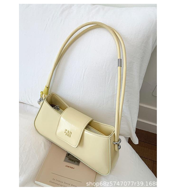 Women's ins fashion new cross-body trendy women's bag 2025 spring and summer armpit baguette bag Korean ballet style shoulder bag