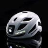 Bicycle Helmet with Integrated Multi-Directional Lighting USB-C 57-61 cm - White