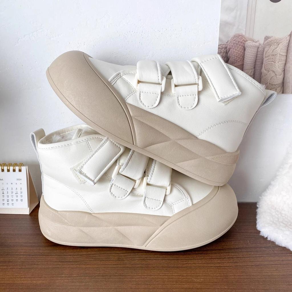 Winter Plush Warm Women's Snow Boots High-top Round Toe Chunky Ladies Shoes 2025 New In On Offer Waterproof Non Slip Footwear