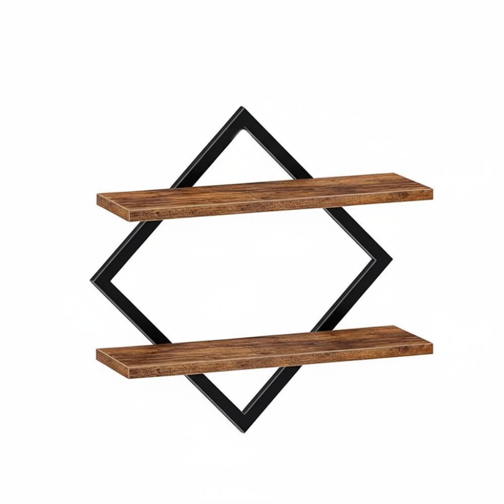 Double-Tier Floating Shelves Wall Mounted Bathroom Shelves  for Living Room Bedroom Kitchen