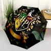 1pc Hogwarts Crest Auto Folding Cute Umbrella - Compact 8-Rib Design, Durable Plastic & Iron, Perfect Gift for Friends & Family, Outdoor Umbrella, Fas
