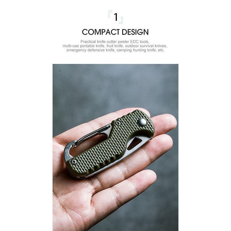 Portable Multifunctional Knife Foldable Parcel Knife with Hook Cutting Rope Emergency Survival Tool