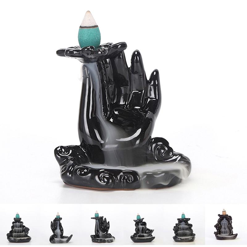 Waterfall Incense Burner Ceramic Incense Holder Handmade Ceramic Backflow Incens