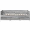 Daybed with Drawers without Mattress Grey Sonoma 100x200 cm