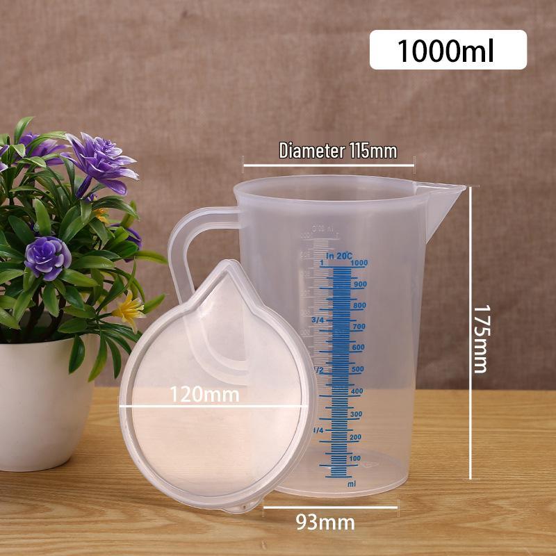 Food Grade Plastic Measuring Cup with Scale - Ideal for Milk Tea Shops & Baking, Large Capacity.