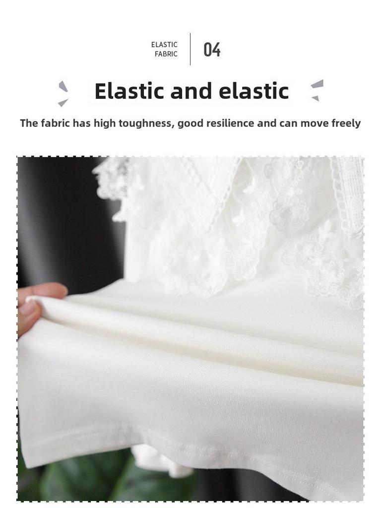 Girls' Fashionable Short-Sleeve Doll Collar Pure Cotton T-Shirt - Summer Trendy Tee for Ages 6+