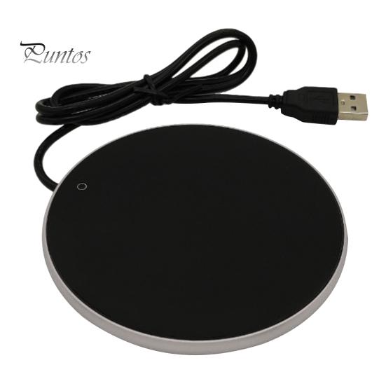 

USB кофейная кружка, подогреватель чашек, Plug-Play, хорошая теплопроводность, компактный размер, портативная подставка для подогрева чашек 1 серебряный