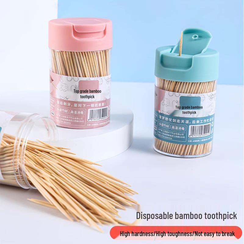 

Portable Bamboo Toothpick & Skewer Holder – Creative Disposable Toothpick Tube for Home or Commercial Use Disposable Toothpicks - 200 Pieces - 1 Bag
