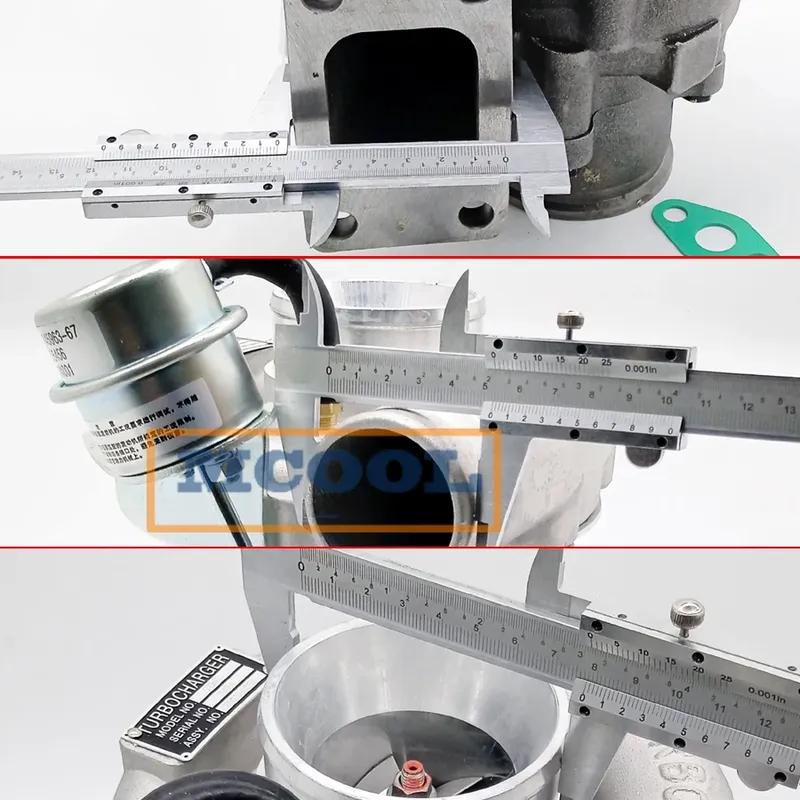 Turbocharger For HYBRID T3 T4 T03 T04 Turbo T3 Oil cool V-band for 4 6 Cyl GT35 GT30 T3T4 T04E A/R .50 Turbine A/R .63 2.0L-3.5L
