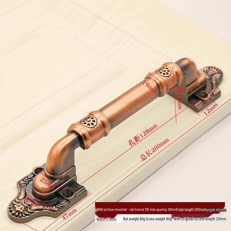 Antique Copper Surface-Mounted Handle for Doors and Windows