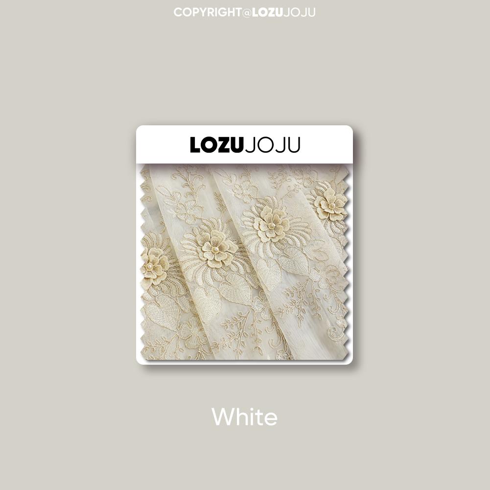 

1 шт. LOZUJOJU европейская роскошная вышитая прозрачная занавеска из тюля белого цвета для гостиной, спальни, украшения окна, домашнего декора W250cm x L260cm белый