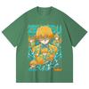 230 Gsm 100% Cotton Demon Slayer V100 Zenitsu Print Unisex Heavy Cotton T Shirt