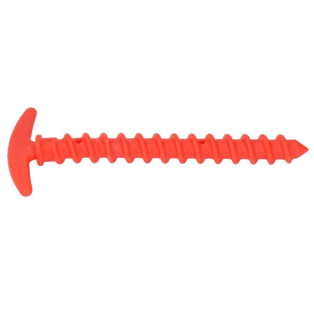 10Pcs Tent Stakes Plastic 5.7in T Shape Spiral Ground Stake Anchors Pegs for Tarps Canopy Camping Hiking