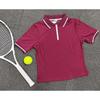 Polo respirant à manches courtes à séchage rapide pour femme 2026: T-shirt décontracté à revers pour le sport d'été