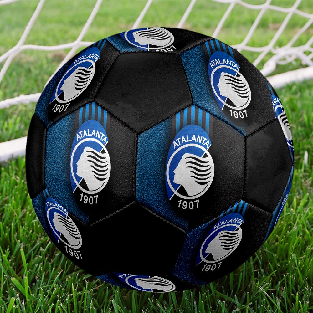 Pallone da Calcio Atalanta BC, colorato, adatto a tutte le età, cucito a macchina, materiale PVC, qualità da competizione, taglia 5 Pallone da Calcio, resistente e ad alto rimbalzo