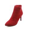 New Winter Grey Women Ankle Boots Pointed Toe High Stiletto Heel Lady Casual Shoes Large Plus Size 47