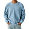 Men's Casual Color Long Sleeve Crewneck T-Shirt Loose Fit Top for Everyday Wear