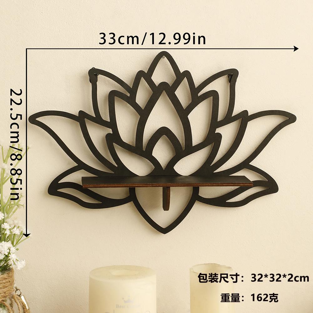 Wooden Craft Butterfly Hollow Crystal Storage Shelf Simple Home Wall Ornament Decoration