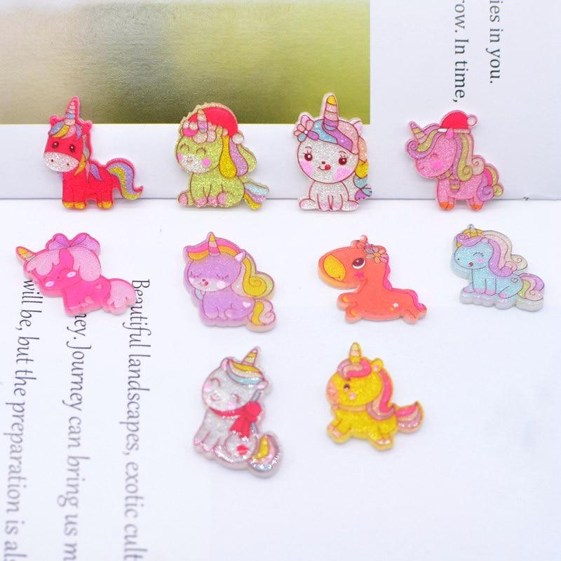 

20 шт., мини-единорог, мультяшные плоские смоляные нашивки с плоской задней частью, украшения для дома, сделай сам, искусство, скрапбукинг, ремесленные наклейки, аксессуары оранжевый
