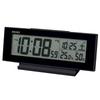 Seiko Clock Alarm Clock, Always-On, Radio-Controlled, Digital Display, Calendar, Temperature, Humidity, Visible At Night, Black (Partially Black), 82