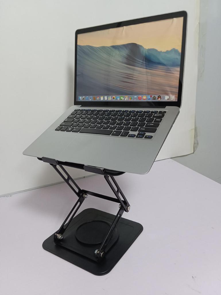 Adjustable Dual Foldable Laptop and Tablet Cooling Stand with 360° Rotation