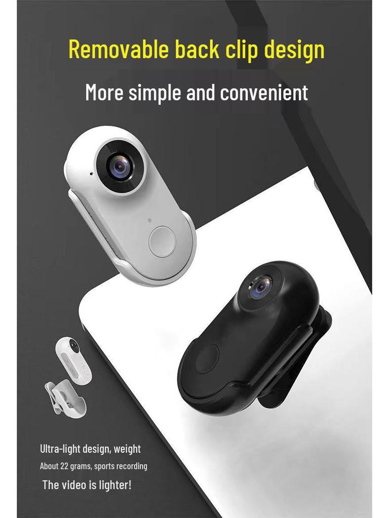 360° Magnetic Thumb Camera: Upgraded WiFi Sports, Pet, and Travel Recorder
