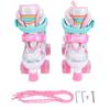 Patin à roulettes lumineux réglable Sangles à boucle Fermetures auto-agrippantes Lacets antidérapants Patins quad double rangée