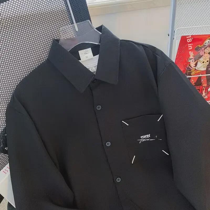 

Casual Unisex American Long-Sleeved Summer Shirt Jacket XL білий