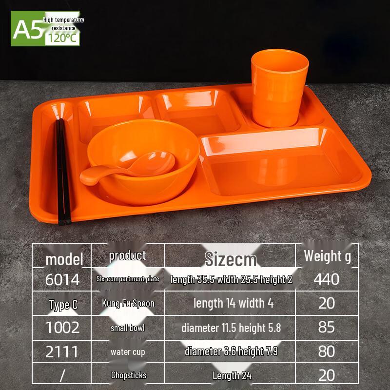 Melamine Divided Fast Food Tray