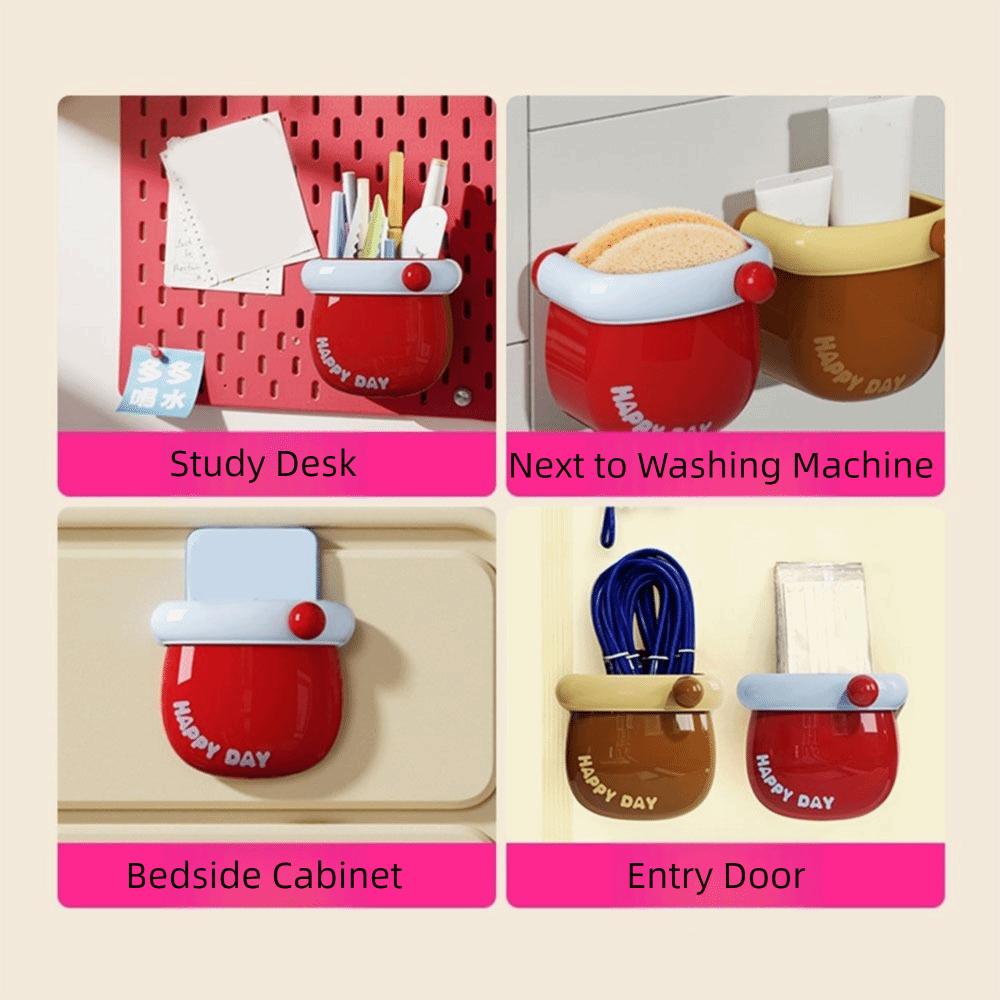 Punch-free Refrigerator Storage Box Dopamine Tableware Container Magnetic Storage Box  Door