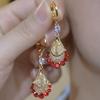 Elegant Gold Mesh Teardrop Earrings - Light Luxury High-End Shiny Versatile Jewelry for Women