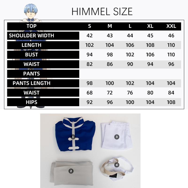 Anime Sousou No Frieren Himmel Cosplay Costume Men Combat Uniform Halloween Carnival Suit Full Set With Cloak