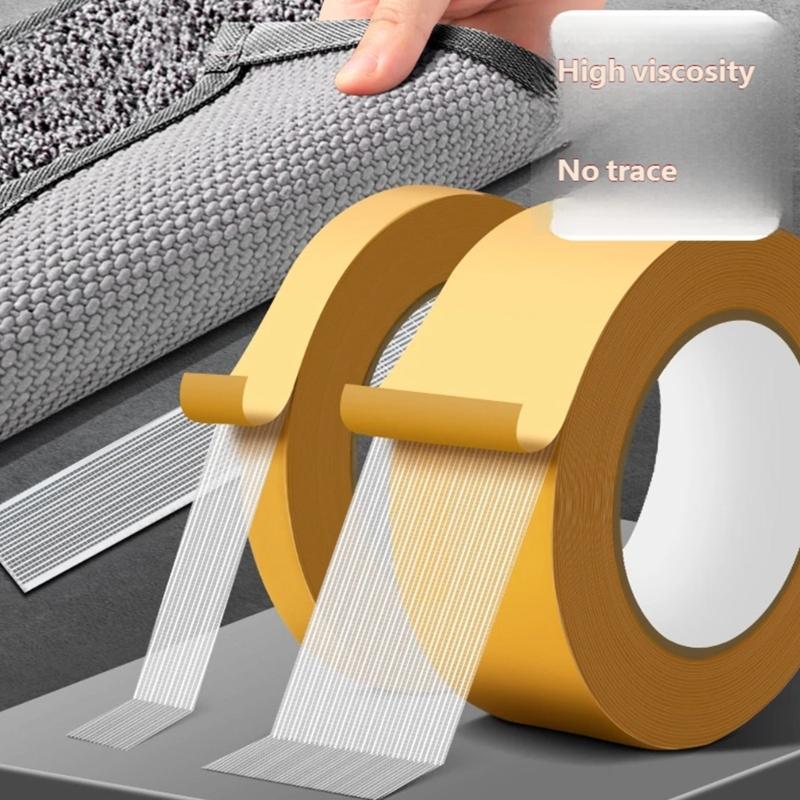 Net Cloth Adhesive Tape 20M Long Heavy Duty Double Sided Mounting Tape For Carpets Mat And Baseboards Home Decoration