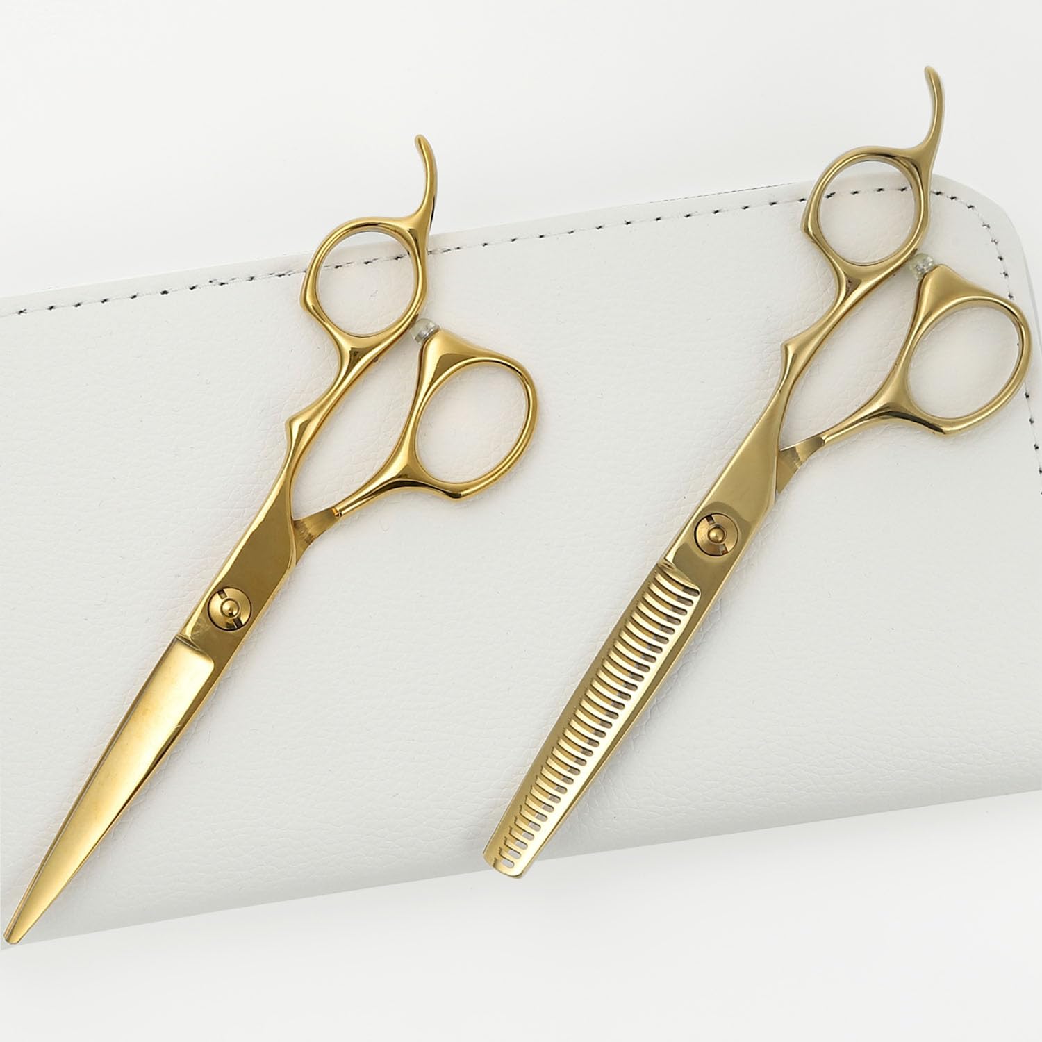 

DEEDS GUZ Gold Titanium Scissor Thinning Set by a Japanese scissors manufacturer specializing in haircuts and professional [PF] (6.0 inches) DEEDS, золотий